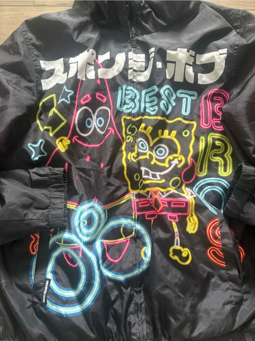 Members Only X Spongebob Squarepants jacket, size 1x
